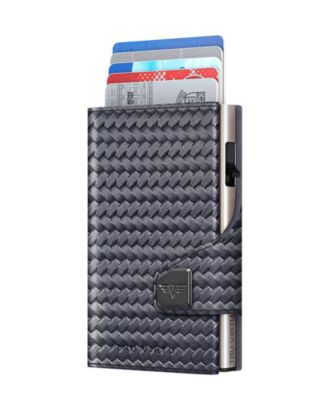 CLICK and SLIDE RFID Blocking Knitted Carbon Card Case