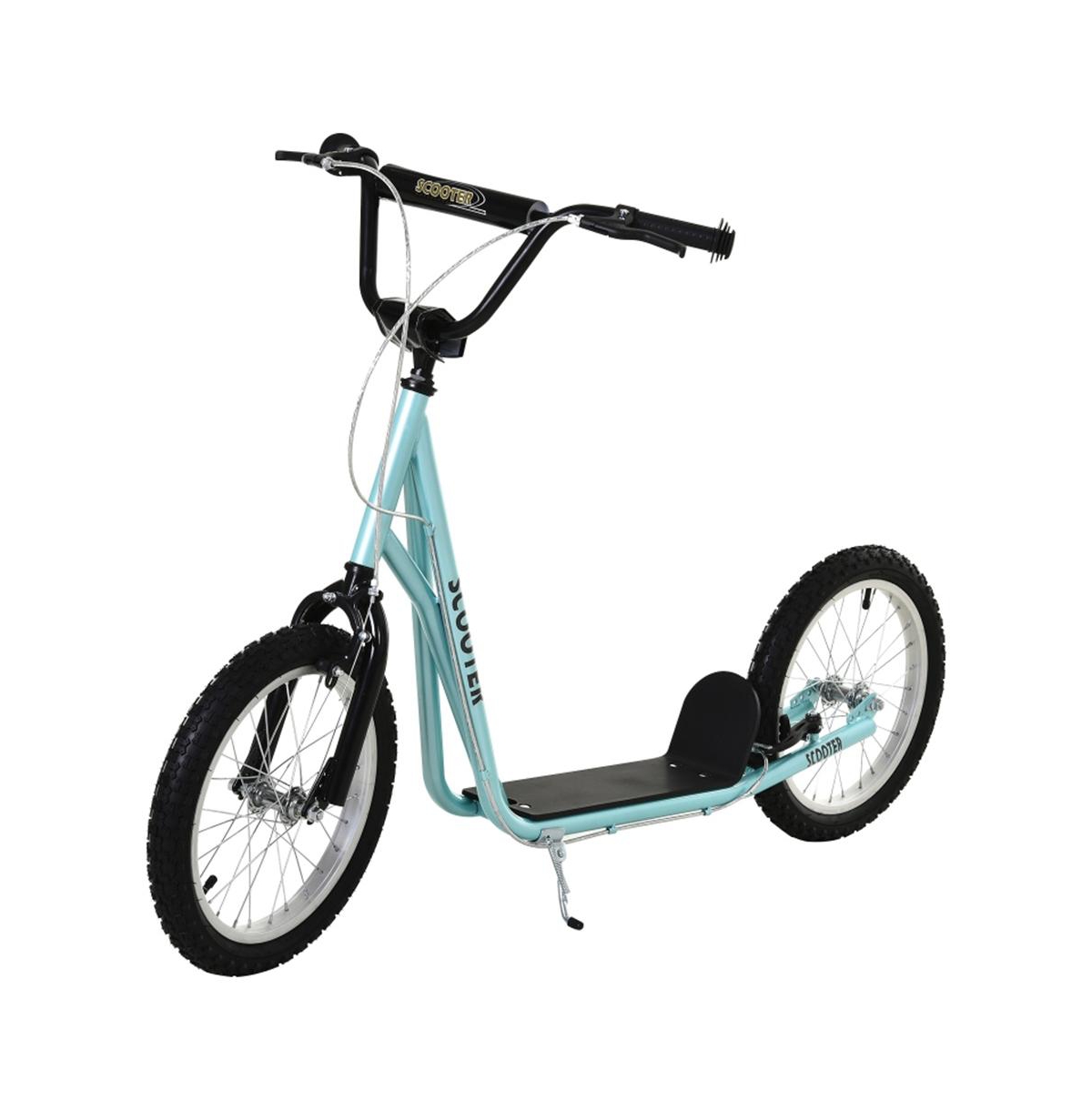 Sevorley Kids Kick Scooter with 16 Inch Inflatable Tires & Adjustable Handlebar, Ages 5+ - Blue