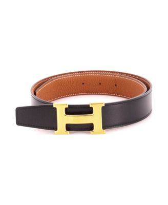 Pre-Owned HERMES Constance Reversible Belt Leather Medium