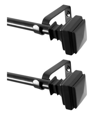 D2 5/8-Inch Adjustable Decorative Curtain Rod, 48-86 Inches, 2-Pack