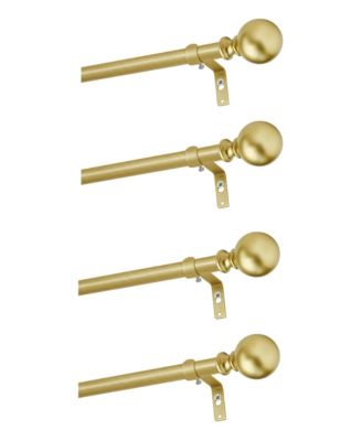 D3 3/4-Inch Adjustable Decorative Curtain Rod, 86-120 Inches, 4-Pack