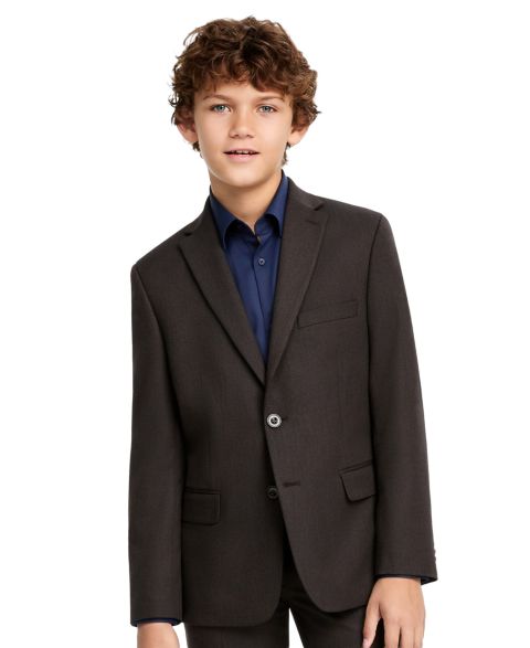 Пиджак Michael Kors Single-Breasted Notch-Lapel Textured Sports Coat для мальчиков, цвет: Коричневый