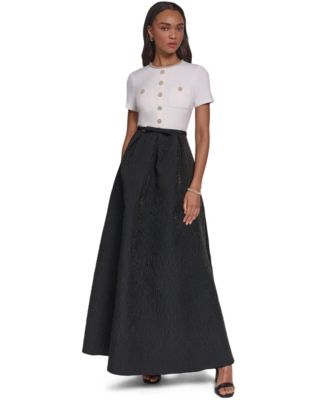 Women's Textured Maxi A-Line Gown