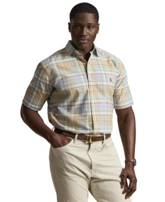 Men's Big and Tall Plaid Oxford Shirt