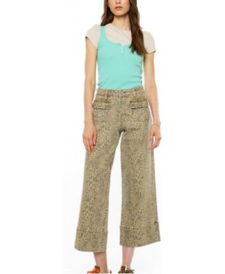 Women's Leonore High-Rise Cropped Wide-Leg Jeans