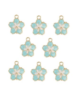 Sweet and Petite Small Home and Garden Charms 13x16mm Flower 8 Pieces