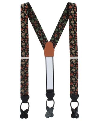 Melchior Silk Christmas Ornament Button-End Suspenders