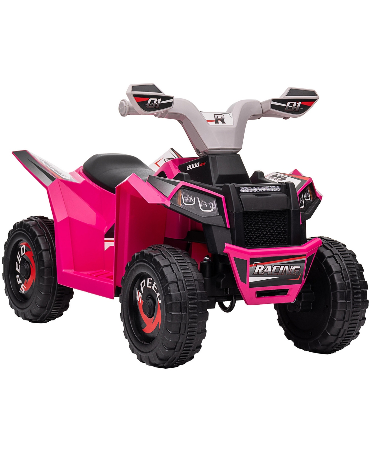 Glintex 6V Kids Electric Ride-On Atv with Forward and Reverse, 55 lbs, Ages 18-36 Months - Pink