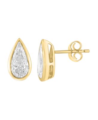 Certified Lab-Grown Diamond Pear Stud Earrings (1-7/8 ct. t.w.) in 14k Gold