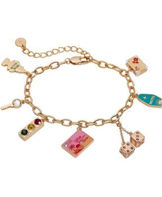 Road Trip Multi-Stone Travel-Charm Bracelet