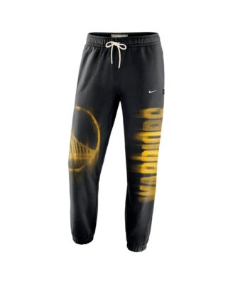 Men's Black, White Golden State Warriors 2026 Game Theather Fleece Sweatpants