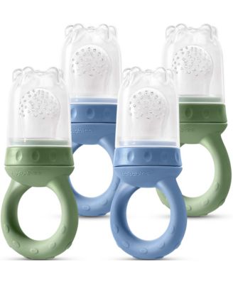 6-12 Months Lil' Prep BPA-Free Food-Grade Silicone Baby Food Feeders, 4-Pack