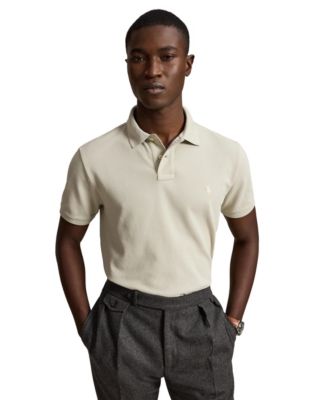 Men's Cotton Custom Slim Fit Mesh Polo Shirt