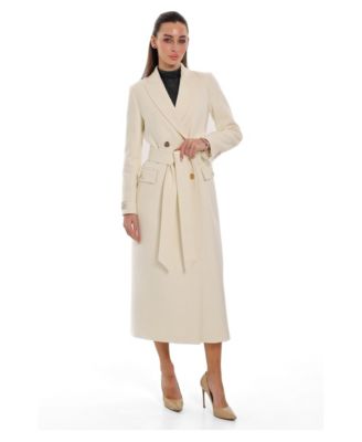 Women's Elowen Cashmere-Wool Blend Double-Breasted Notched Collar Coat
