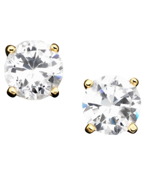 image of Giani Bernini Cubic Zirconia Sterling Silver Stud Earrings, Created for Macy-s
