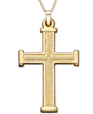 image of Cross Pendant in 14k Yellow Gold