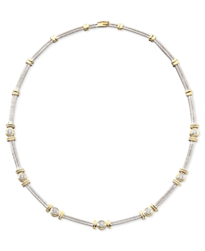image of Diamond Necklace in 14k Two-Tone Gold (1 ct. t.w.)