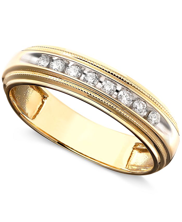 Macy's Men's Diamond Ring in TwoTone 14k Gold ( 1/5 ct. t