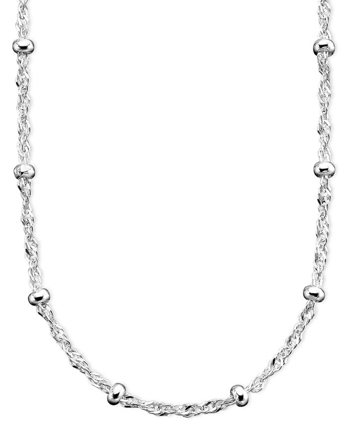 Giani Bernini 24 Beaded Chain Necklace in Sterling Silver