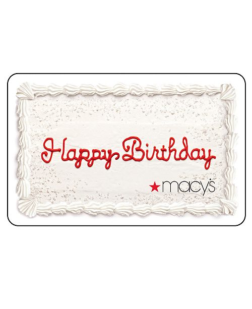 Macy's Happy Birthday Cake Gift Card with Letter & Reviews Gift Cards
