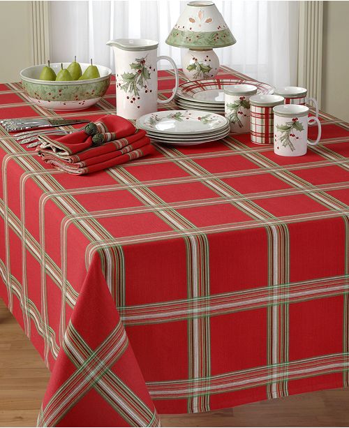 Lenox Table Linens, Holiday Gatherings Plaid Round Placemat & Reviews