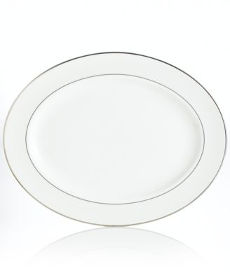 Lenox - Dinnerware, Opal Innocence Stripe Oval Platter