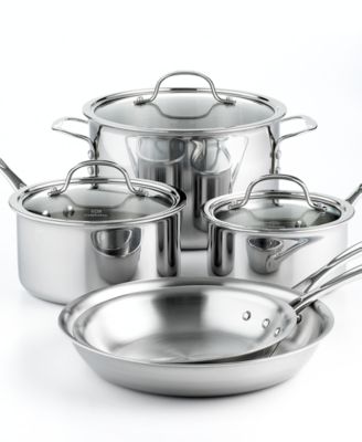 Calphalon Tri-Ply Stainless Steel 8 Piece Cookware Set - Macy's