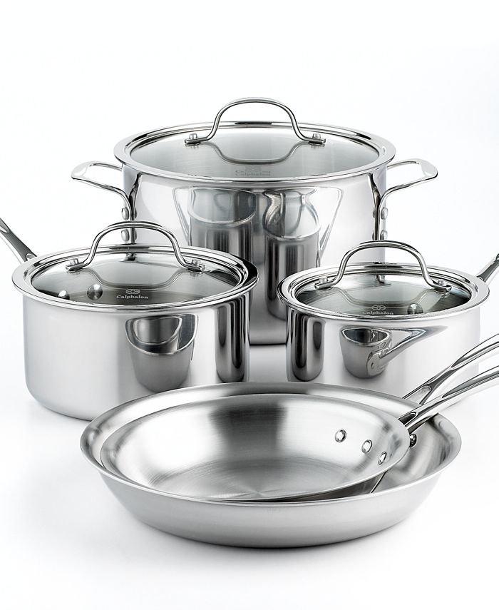 Calphalon Tri-Ply Stainless Steel 10-Piece Cookware Set 