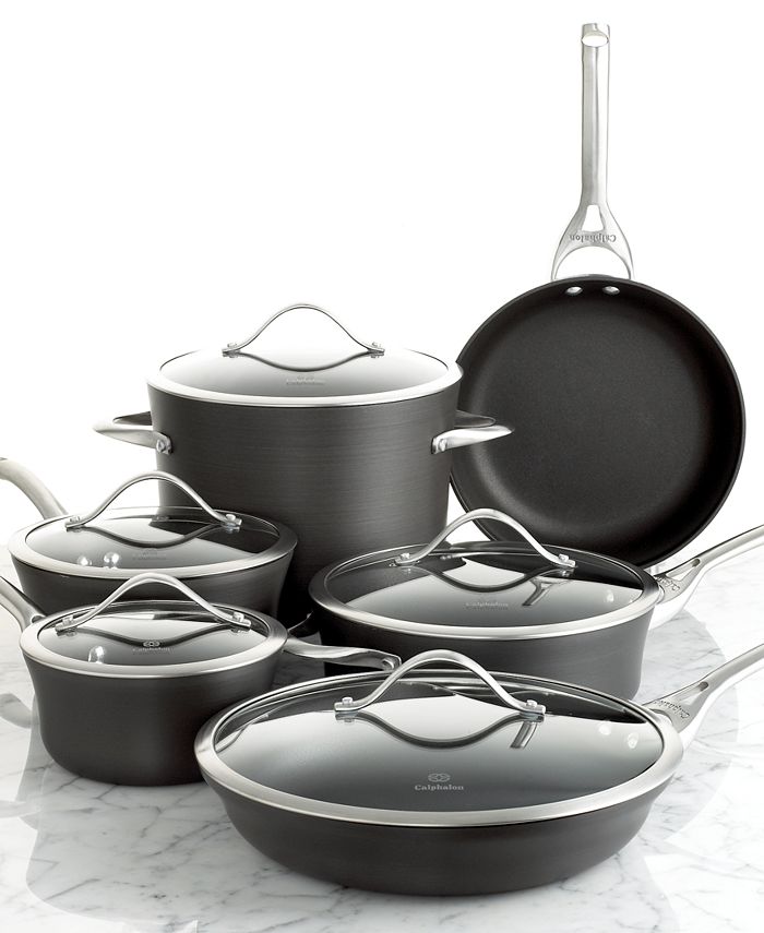 Calphalon CLOSEOUT! Contemporary Nonstick 11Pc. Cookware Set Macy's