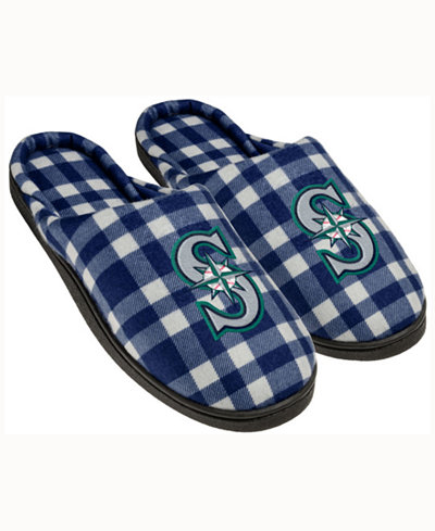 Forever Collectibles Seattle Mariners Flannel Slide Slippers