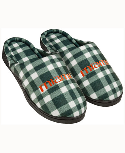 Forever Collectibles Miami Hurricanes Flannel Slide Slippers
