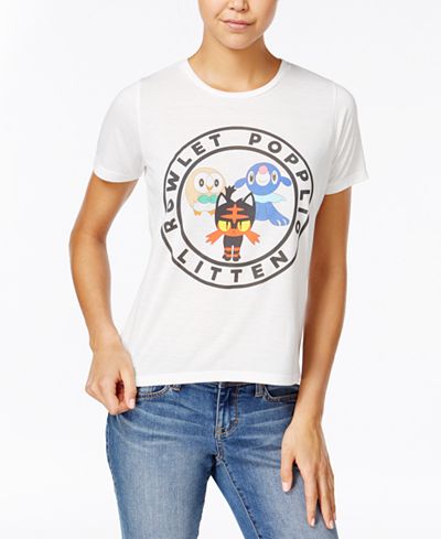 Mighty Fine Juniors' Pokemon Starters Graphic T-Shirt