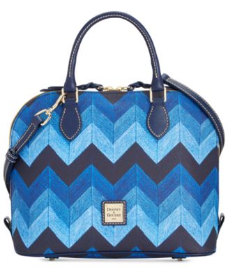 Dooney & Bourke Denim Chevron Zip Zip Satchel, Created for Macy's