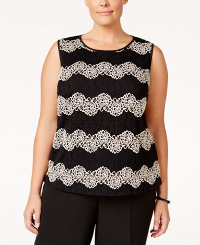 kasper plus size lace cam