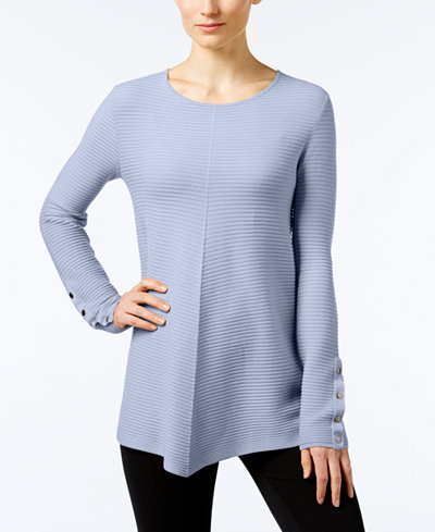 Alfani Ribbed Swing Sweater, Only at Macy's