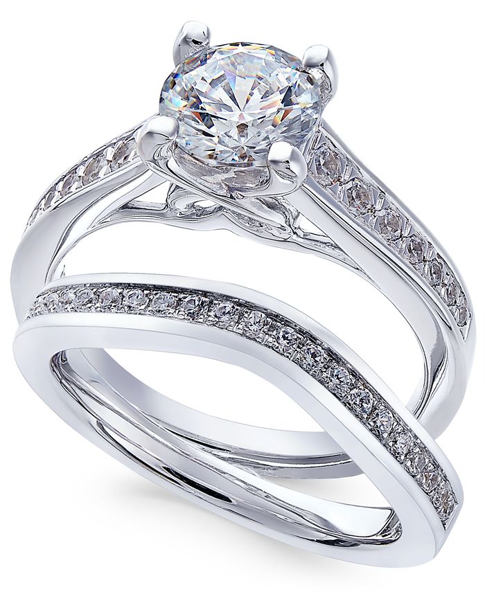 X3 Certified Diamond Bridal Set (1-3/4 ct. t.w.) in 18k White Gold ...