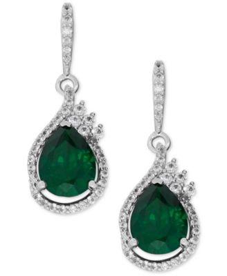 created emerald earrings