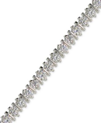 Cubic Zirconia Boxed Tennis Bracelet in 18k Rose Gold-Plated, 18k Yellow Gold-Plated Sterling Silver