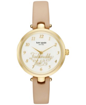 kate spade new york - Women's Holland Vachetta Leather Strap Watch 34mm KSW1220