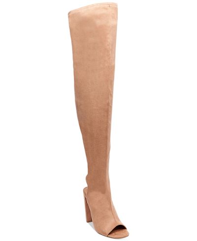 Steve Madden Women's Kimmi Peep-Toe Over-The-Knee Boots