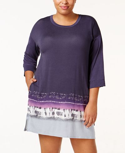 DKNY Plus Size Resort Printed Lounge Sleepshirt