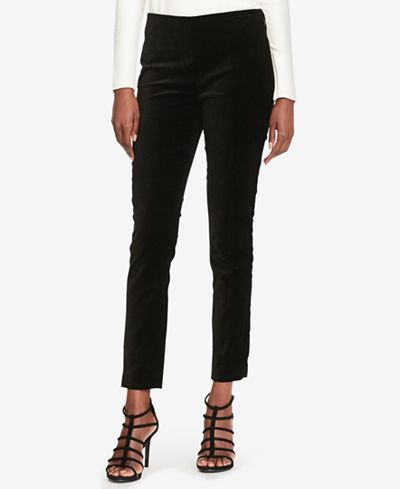 Lauren Ralph Lauren Stretch-Velvet Skinny Pants