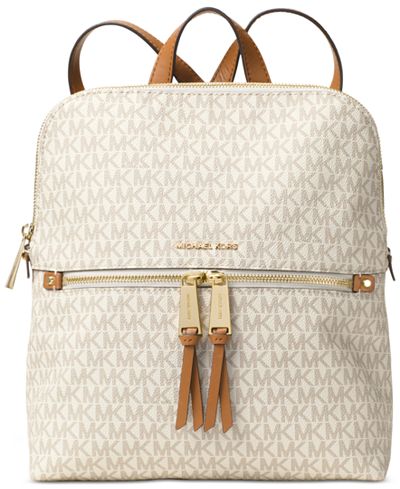 MICHAEL Michael Kors Signature Rhea Medium Slim Backpack - Handbags ...