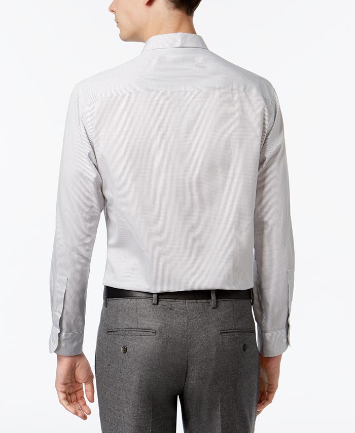 Alfani Alfani Men's Fitted Black Texture Stripe Dress Shirt, Created