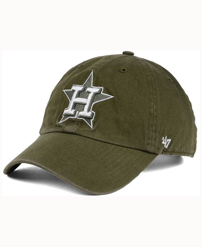 47 Brand Houston Astros Khaki CLEAN UP Cap - Macy's