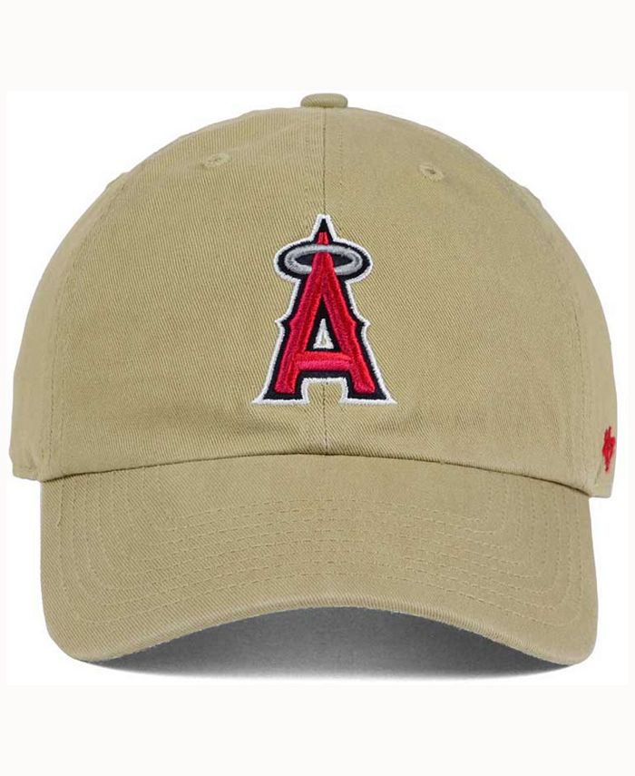 '47 Brand Los Angeles Angels of Anaheim Khaki Clean UP Cap - Macy's