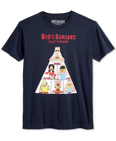 New World Men's Bob's Burgers Food Pyramid Graphic-Print T-Shirt