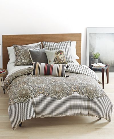 Whim by Martha Stewart Collection Bohemian Rhapsody Reversible Seashore Tan Bedding Collection, Created for Macy's
