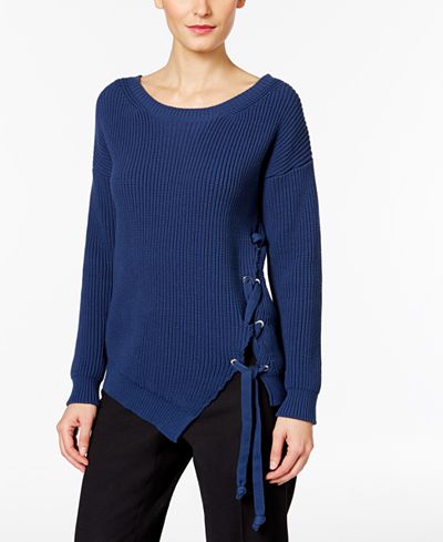 Weekend Max Mara Aguzze Asymmetrical Lace-Up Sweater