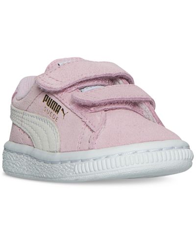 Puma Toddler Girls' Suede Velcro Casual Sneakers from Finish Line